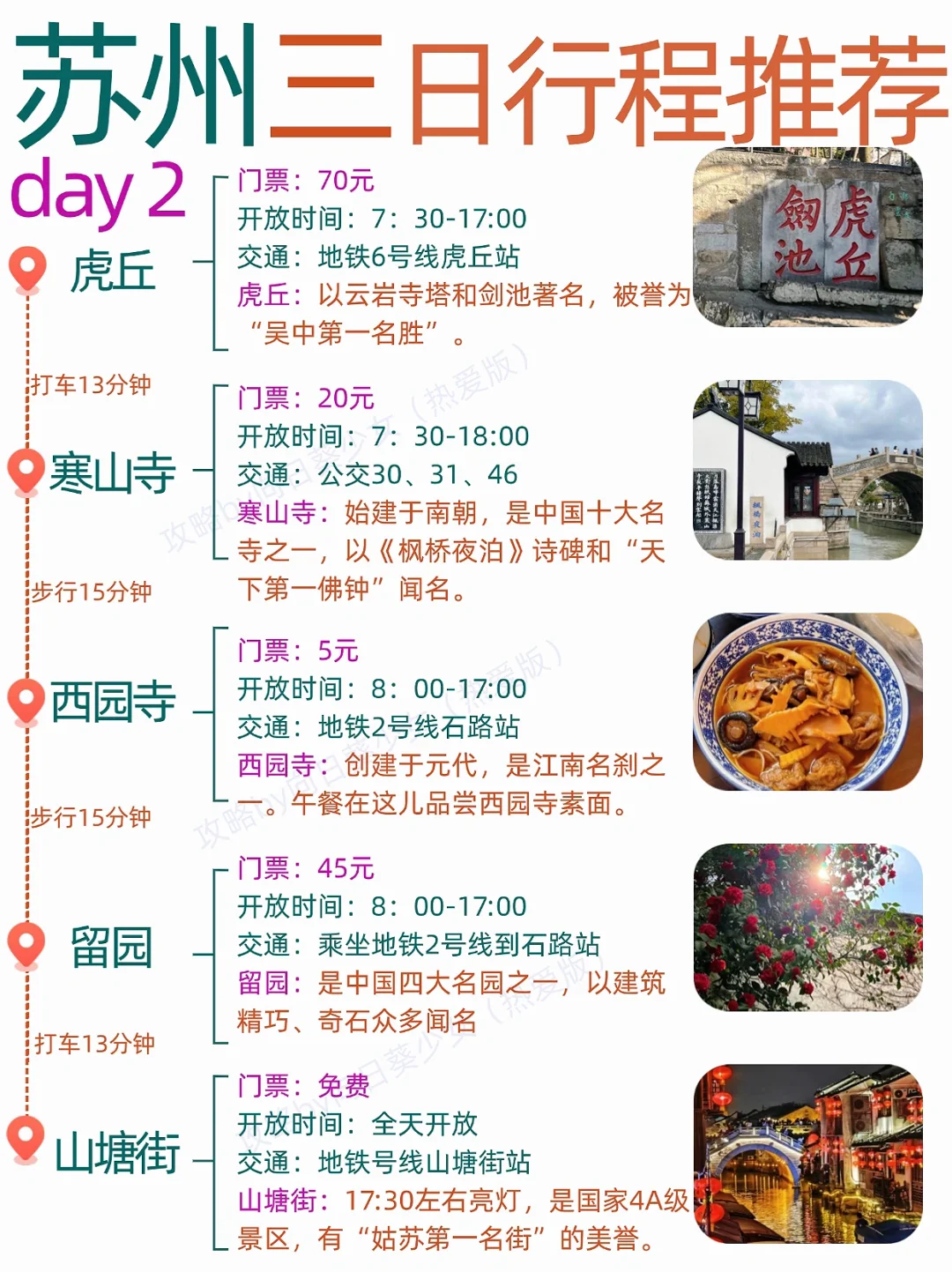 苏州可以分成4个板块来玩，不绕路✅