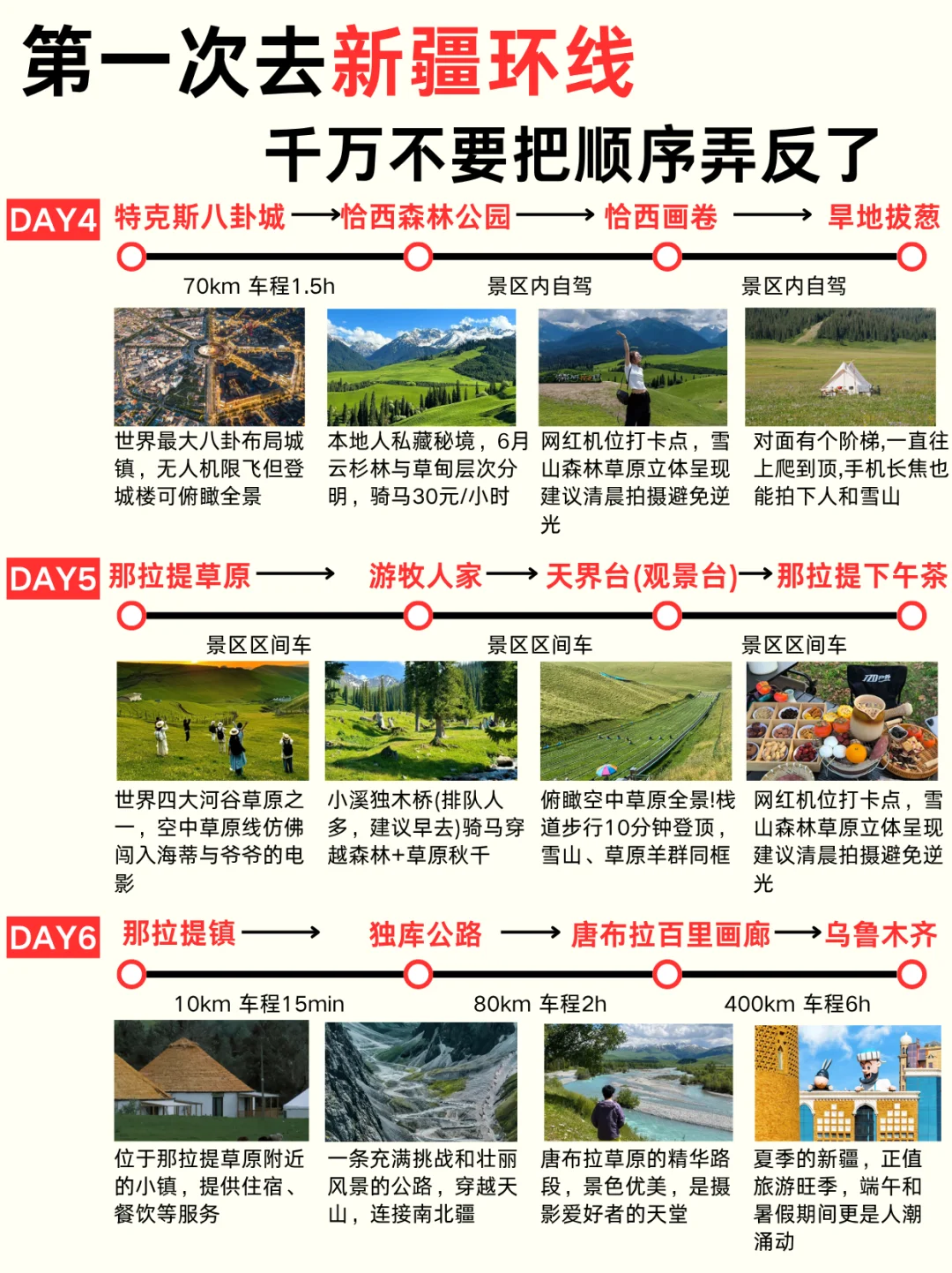 第一次去新疆✔顺序千万不要搞反啦！！