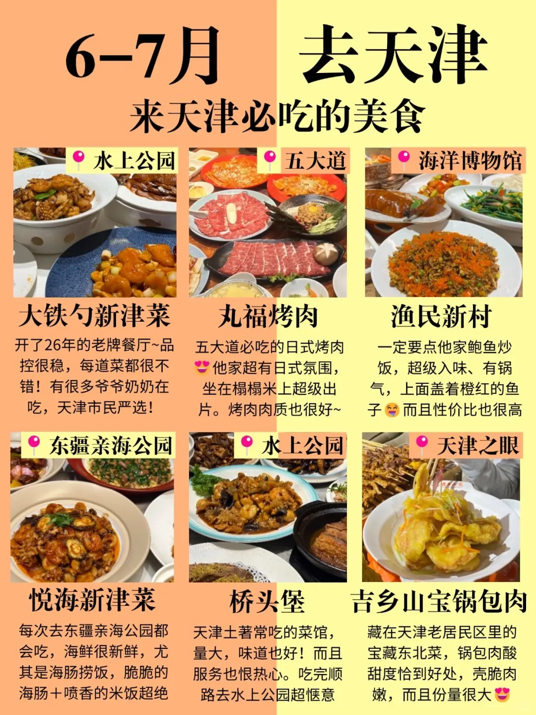 6-7月来天津的姐妹码住‼️超全旅游攻略