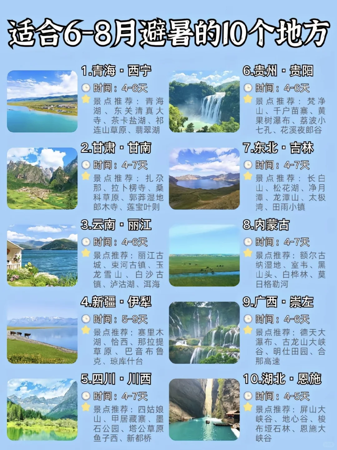 2024十大避暑胜地这个夏天拒绝炎热夏🍃