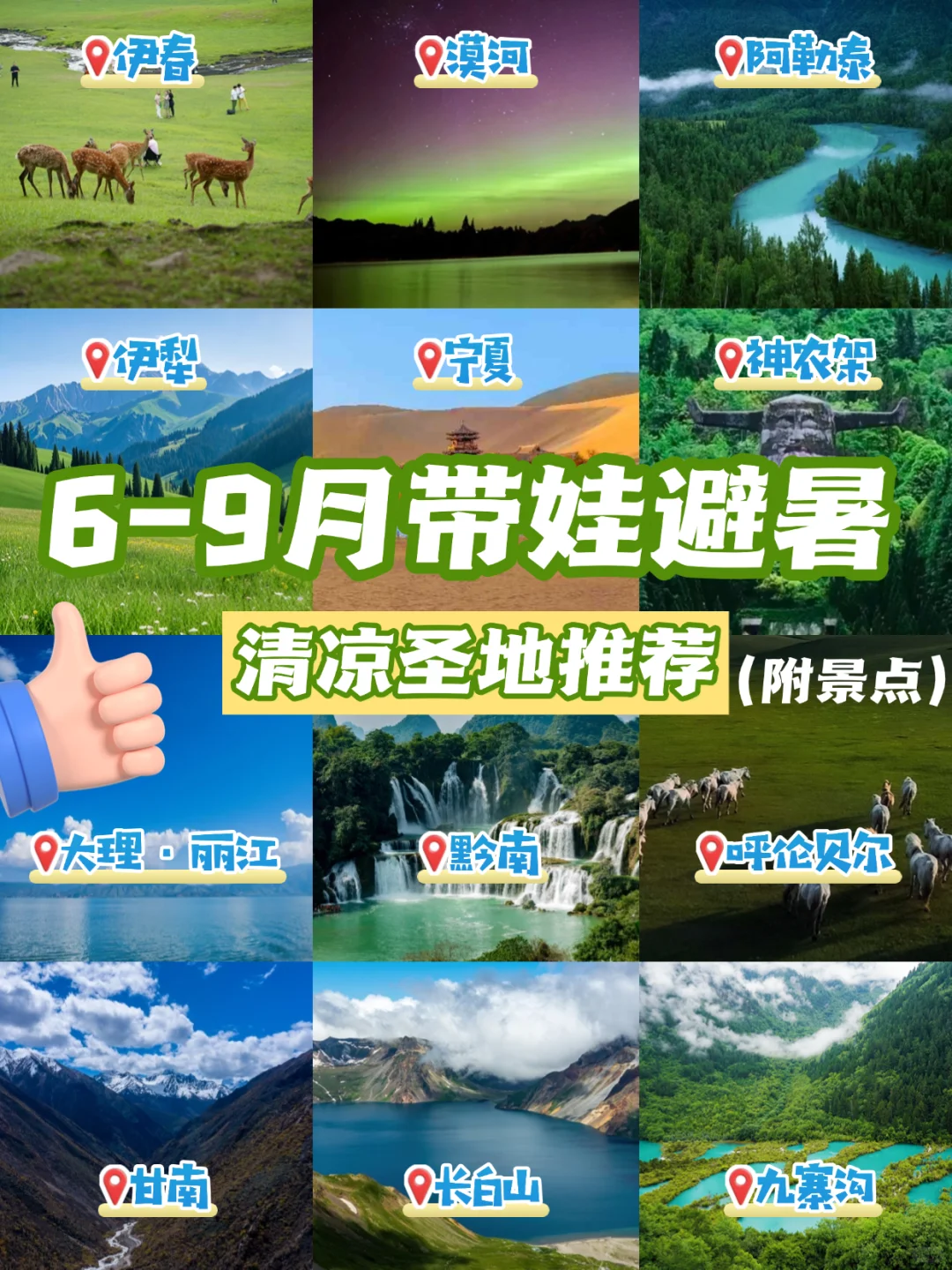 盘点均温20℃+神仙避暑地💦 带娃冲！！