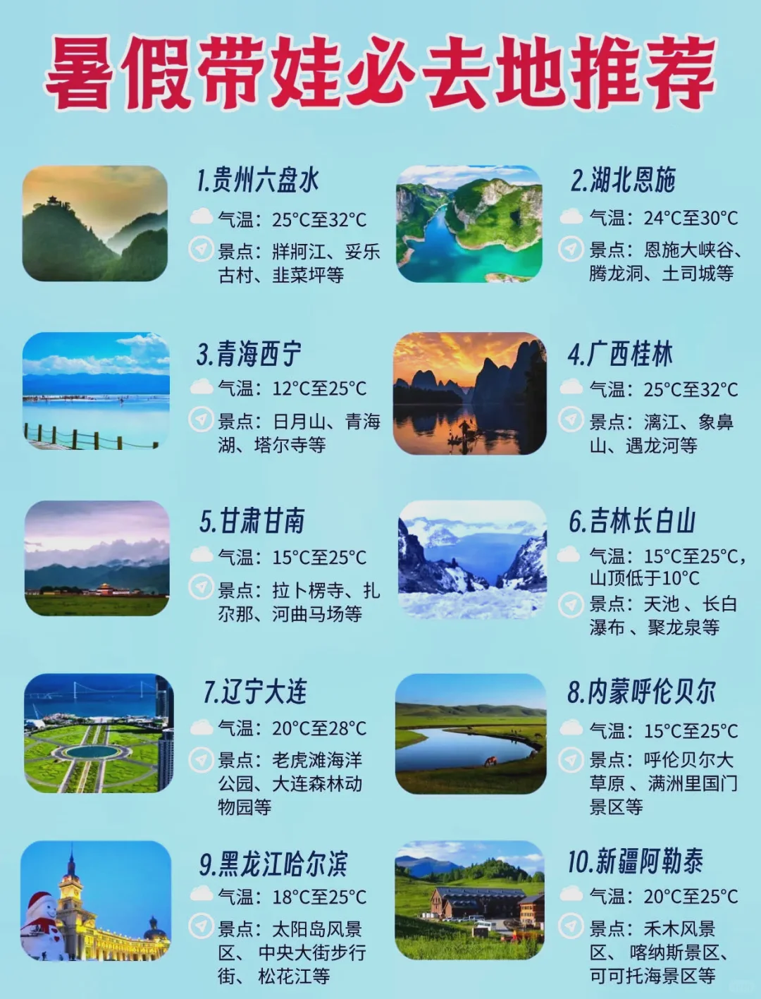 🌈暑期带娃避暑景点打卡 |过21℃夏天