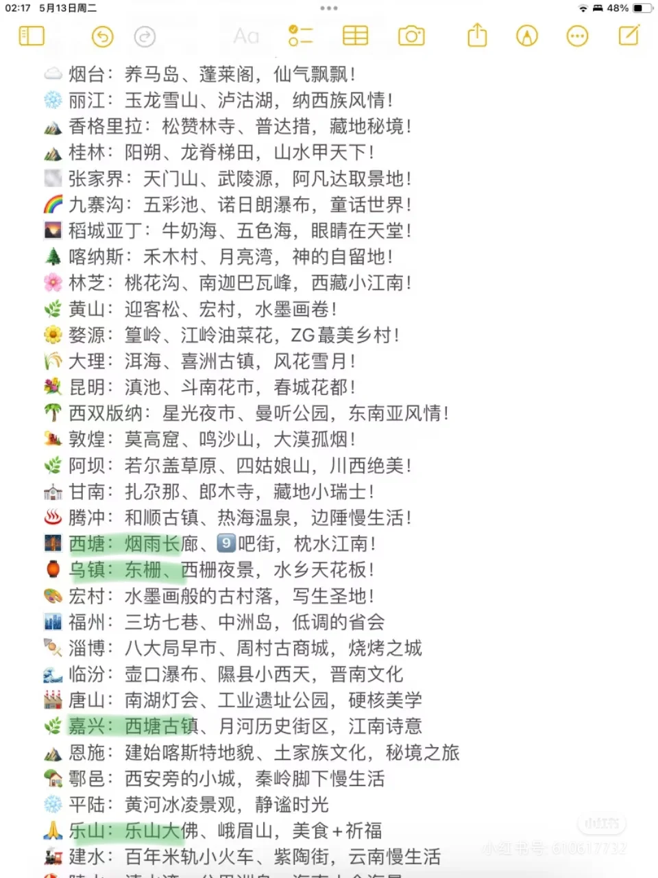 才去了这些地方啊