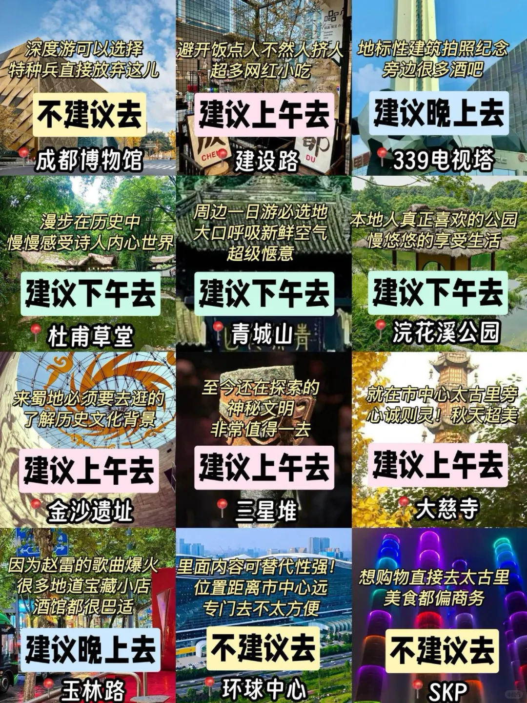 写给要去成都旅游的姐妹👭超全避雷攻略！！
