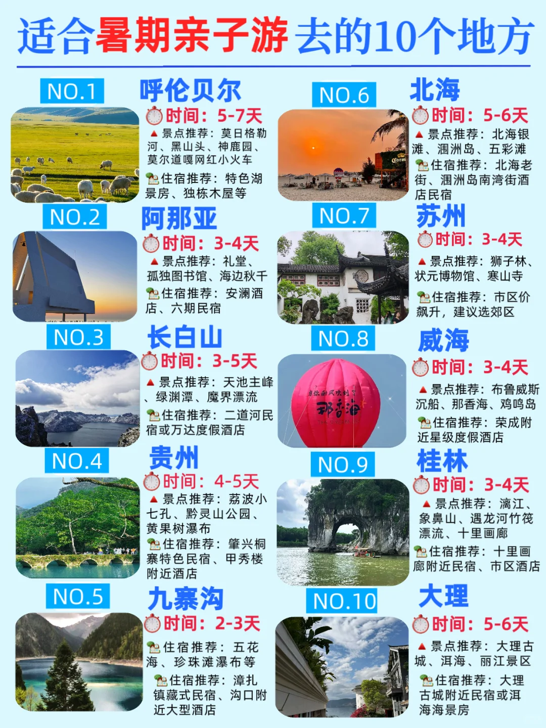 亲子家庭游｜暑期适合带老人和孩子去玩‼️