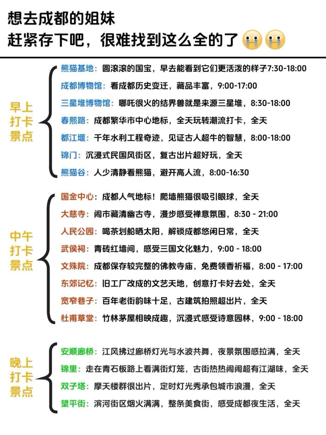 写给要去成都旅游的姐妹👭超全避雷攻略！！