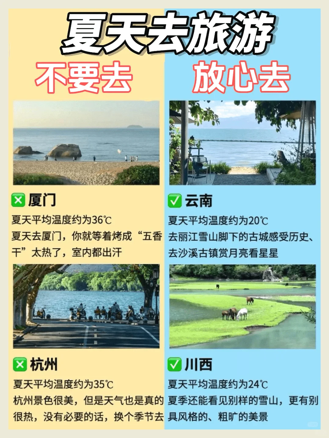 夏日旅游，请放心前往。