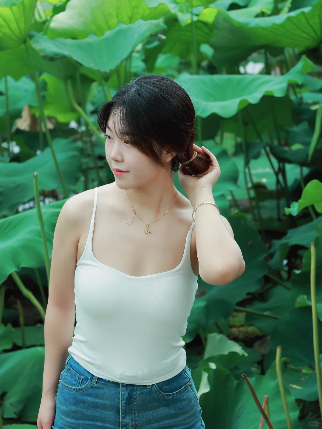 在荷塘里拍到了人生照片荷花池荷花