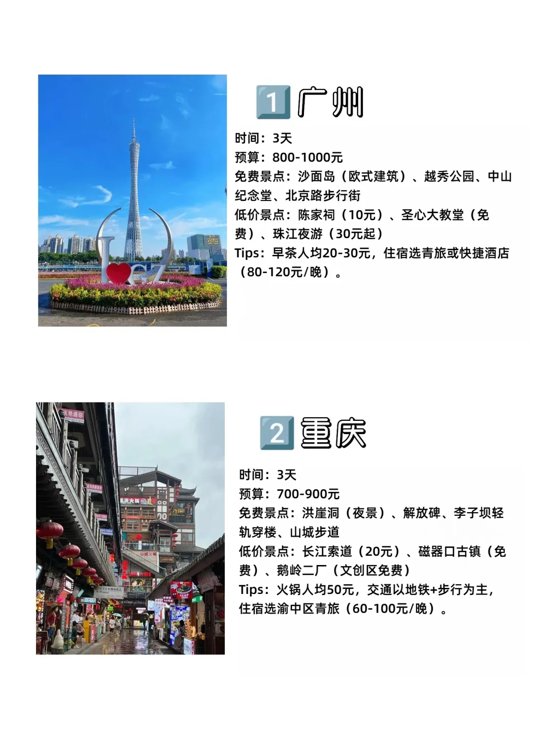 【暑假10城穷游指南】800元玩3天！