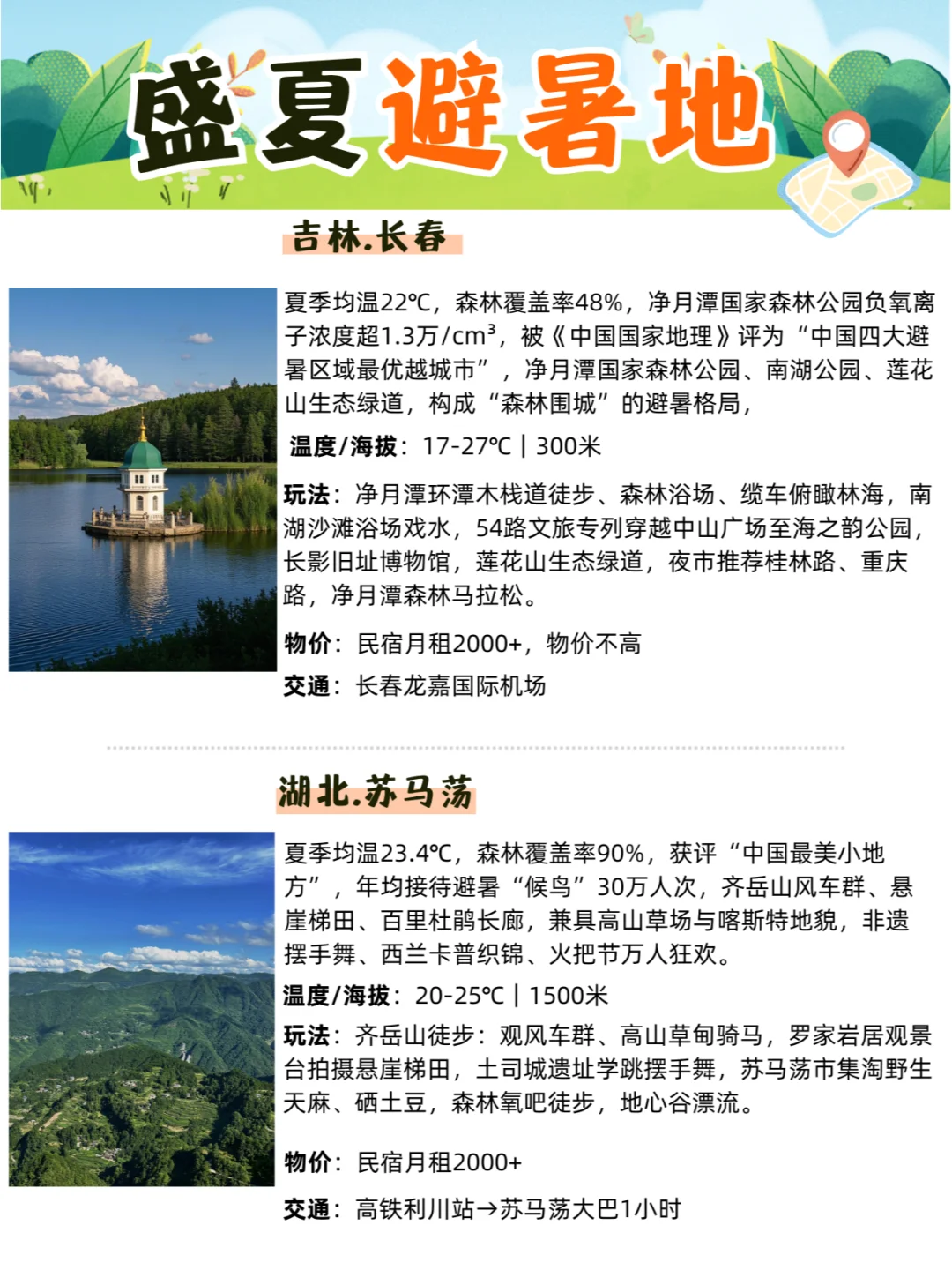 今夏逃离40℃高温,全国20℃的神仙避暑地图