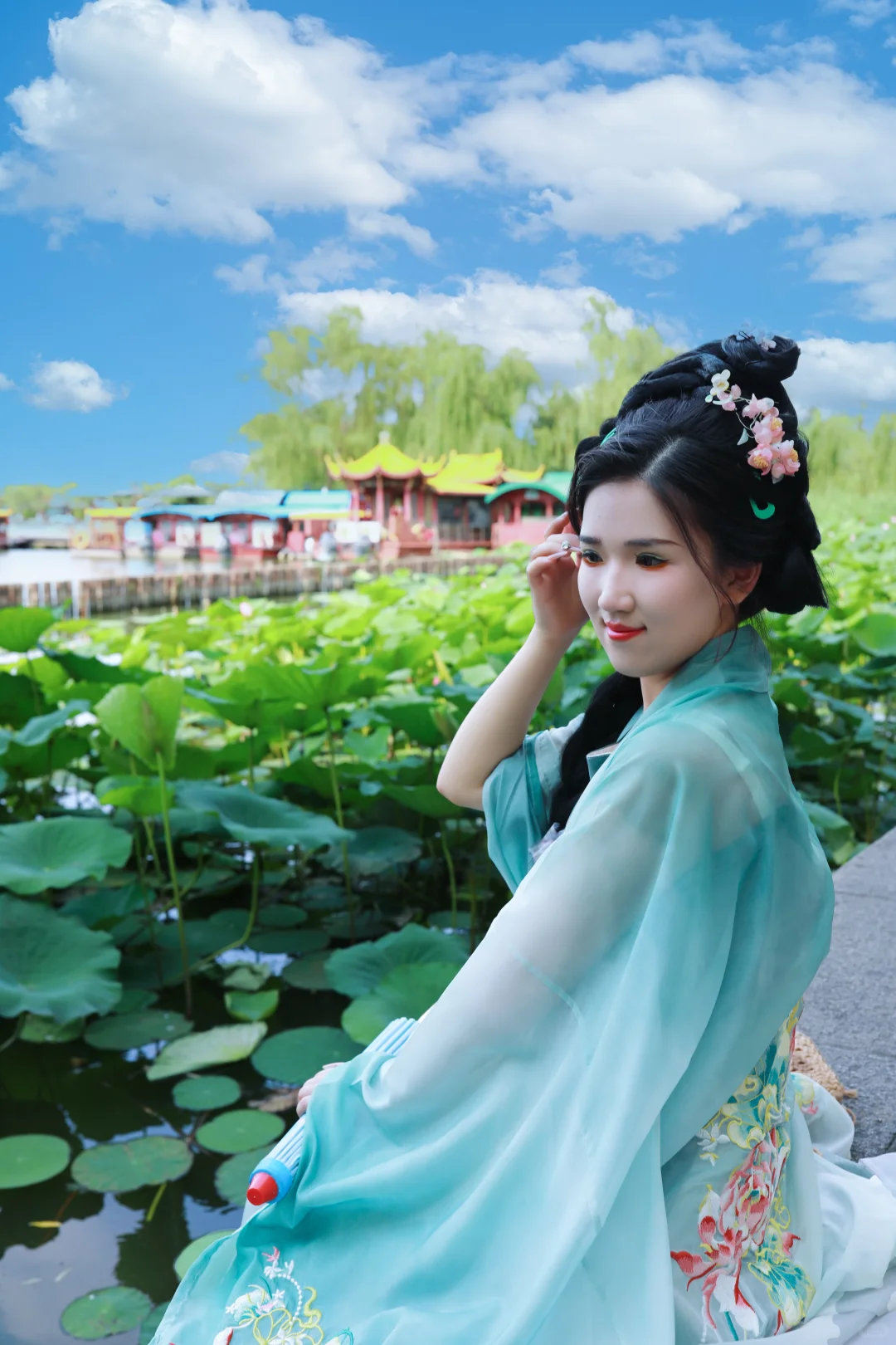 济南约拍--汉服荷花写真（大明湖）