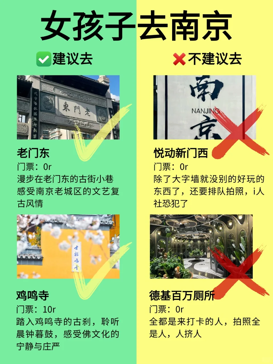 女孩子第一次来南京旅游🔥放心抄作业