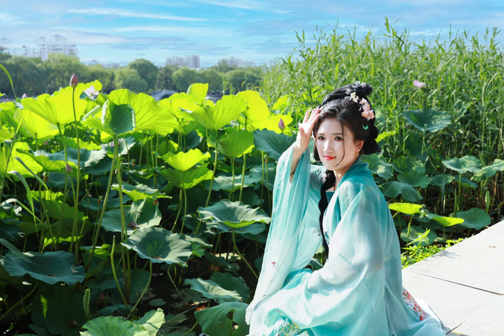 济南约拍--汉服荷花写真（大明湖）