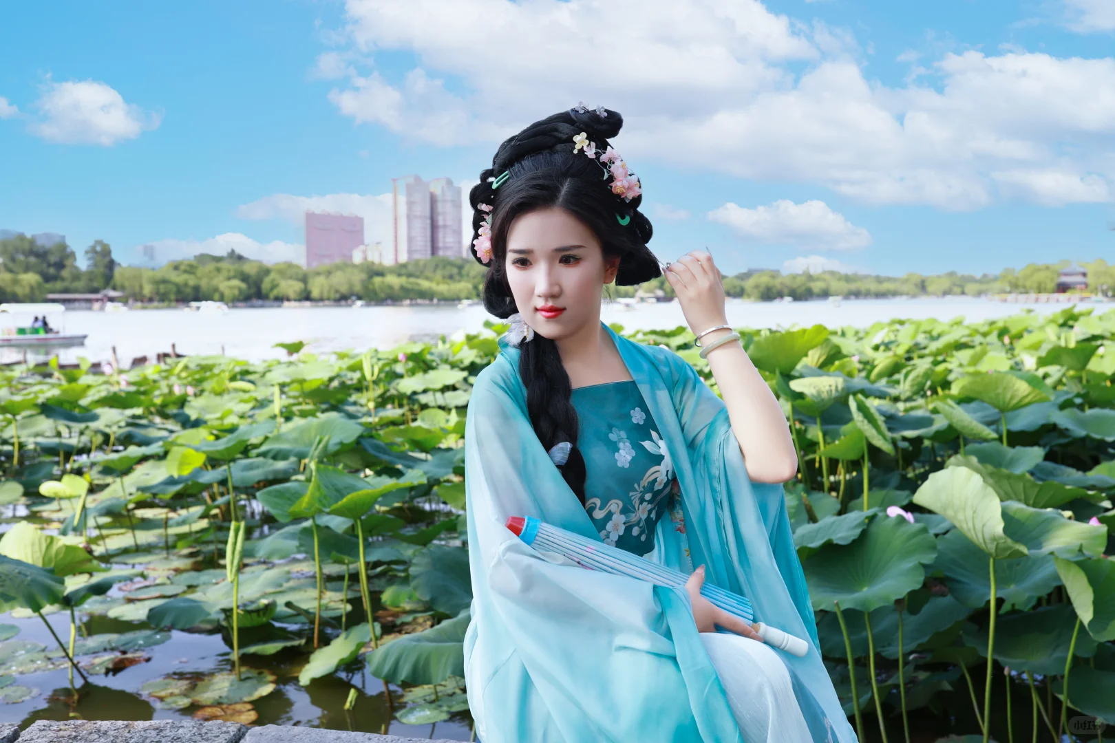 济南约拍--汉服荷花写真（大明湖）