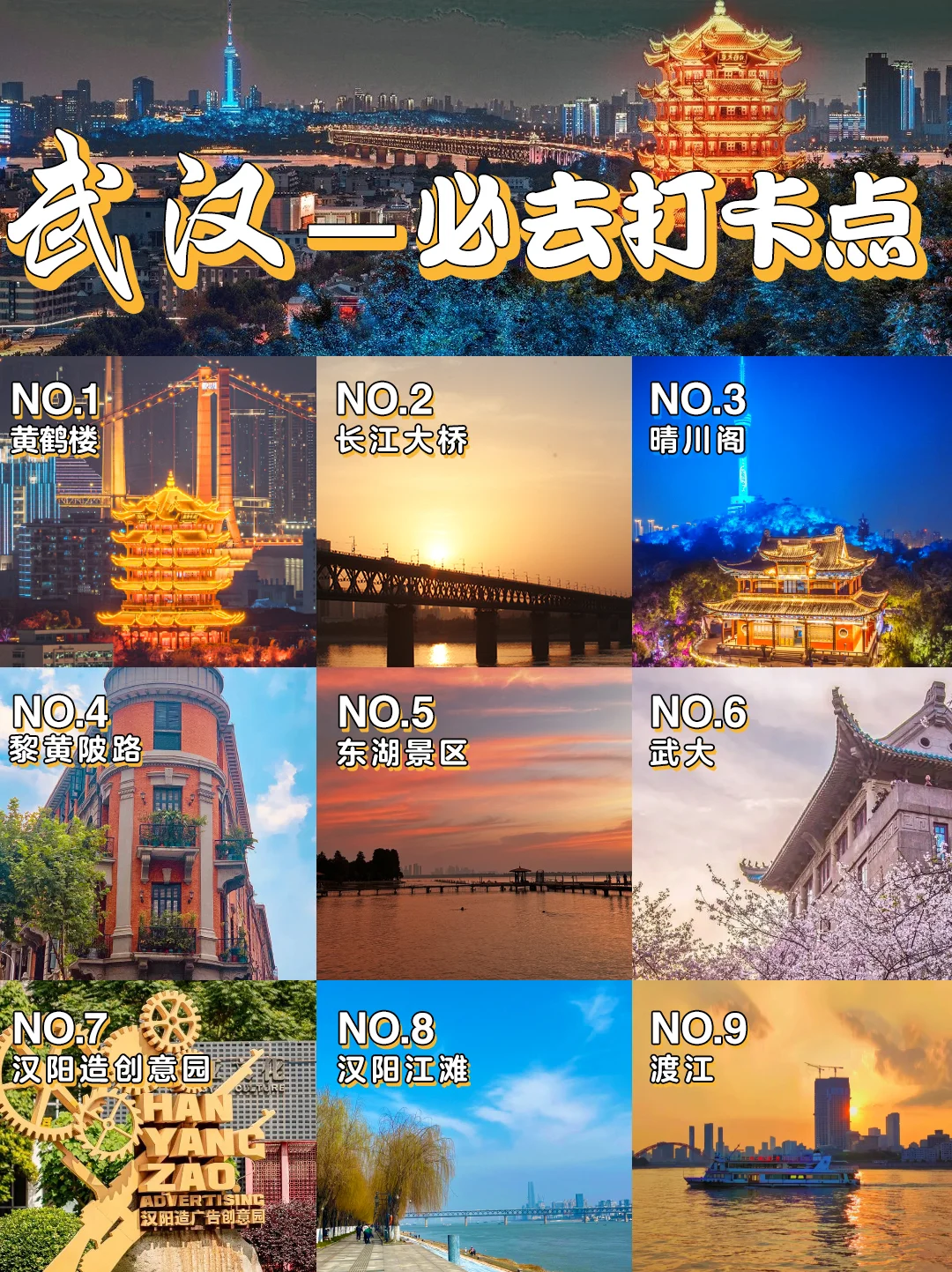 武汉旅游必去景点攻略！10大经典打卡去处！