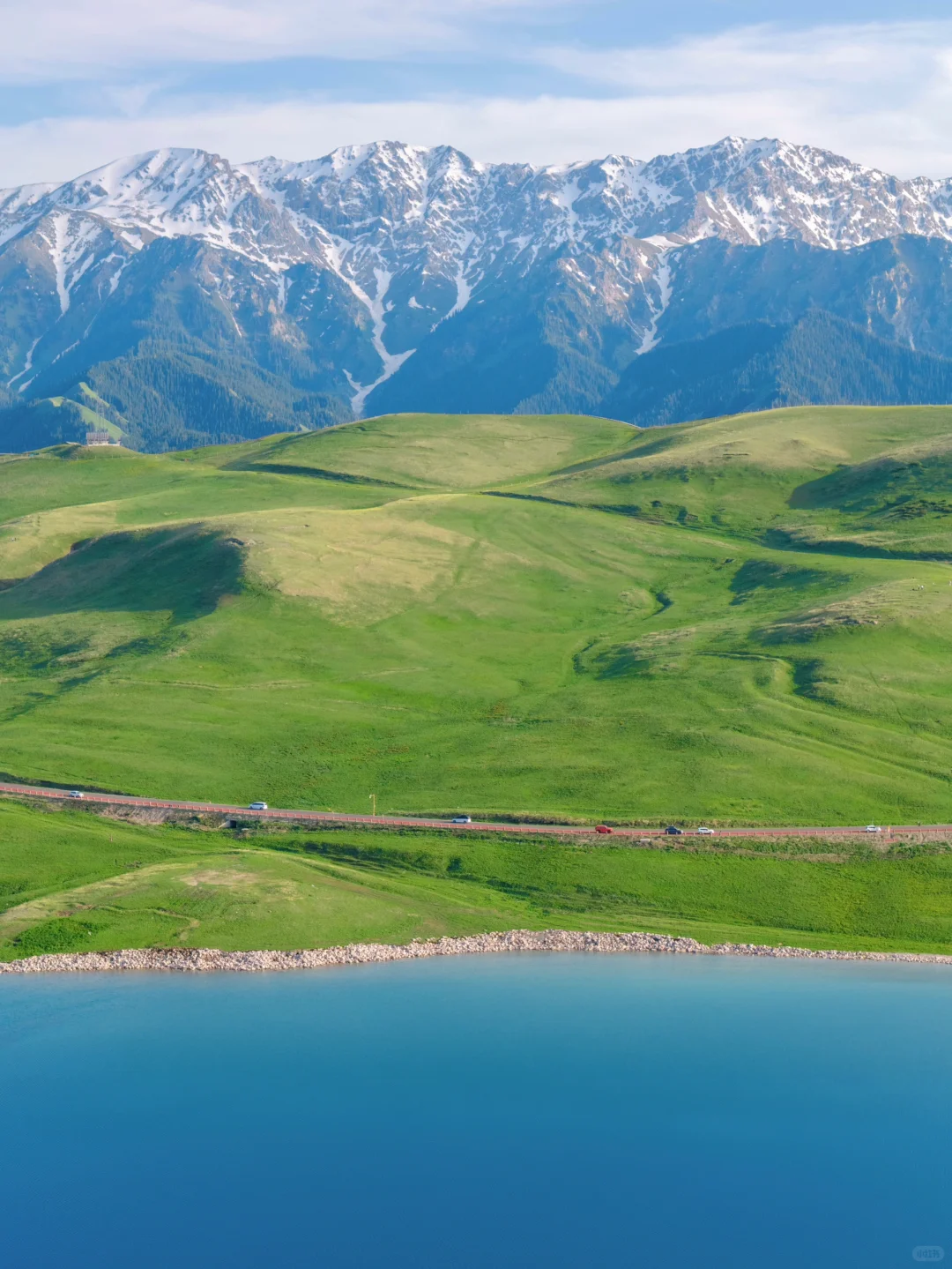 这个季节的赛里木湖真的美到next level…