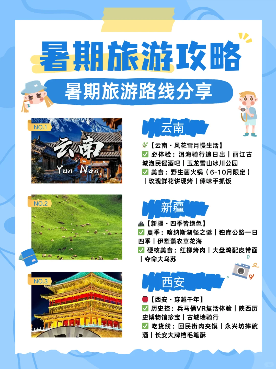 暑期旅游❗国内旅游推荐攻略📍