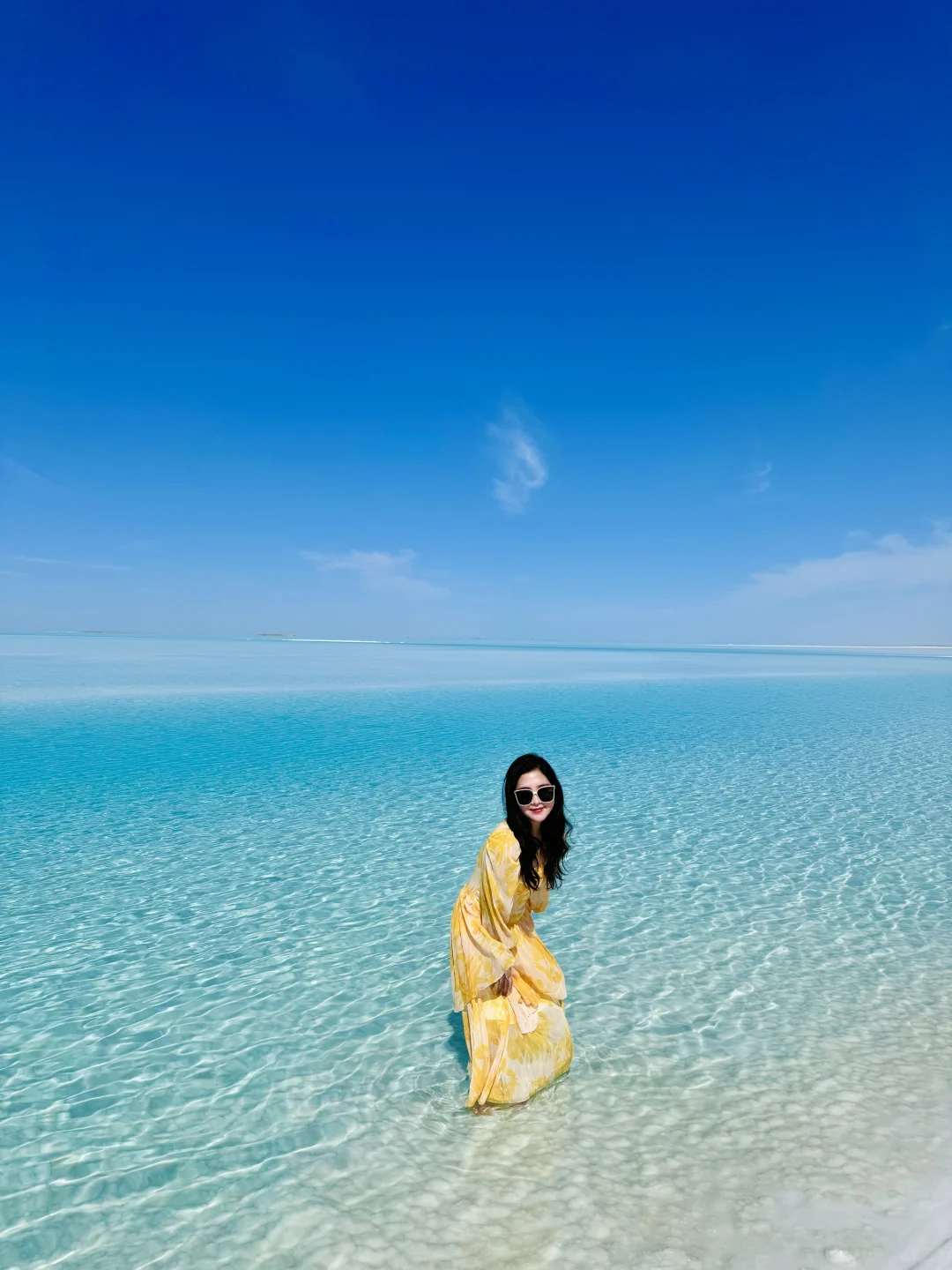 不是马尔代夫，是东台吉乃尔湖！live图好绝！