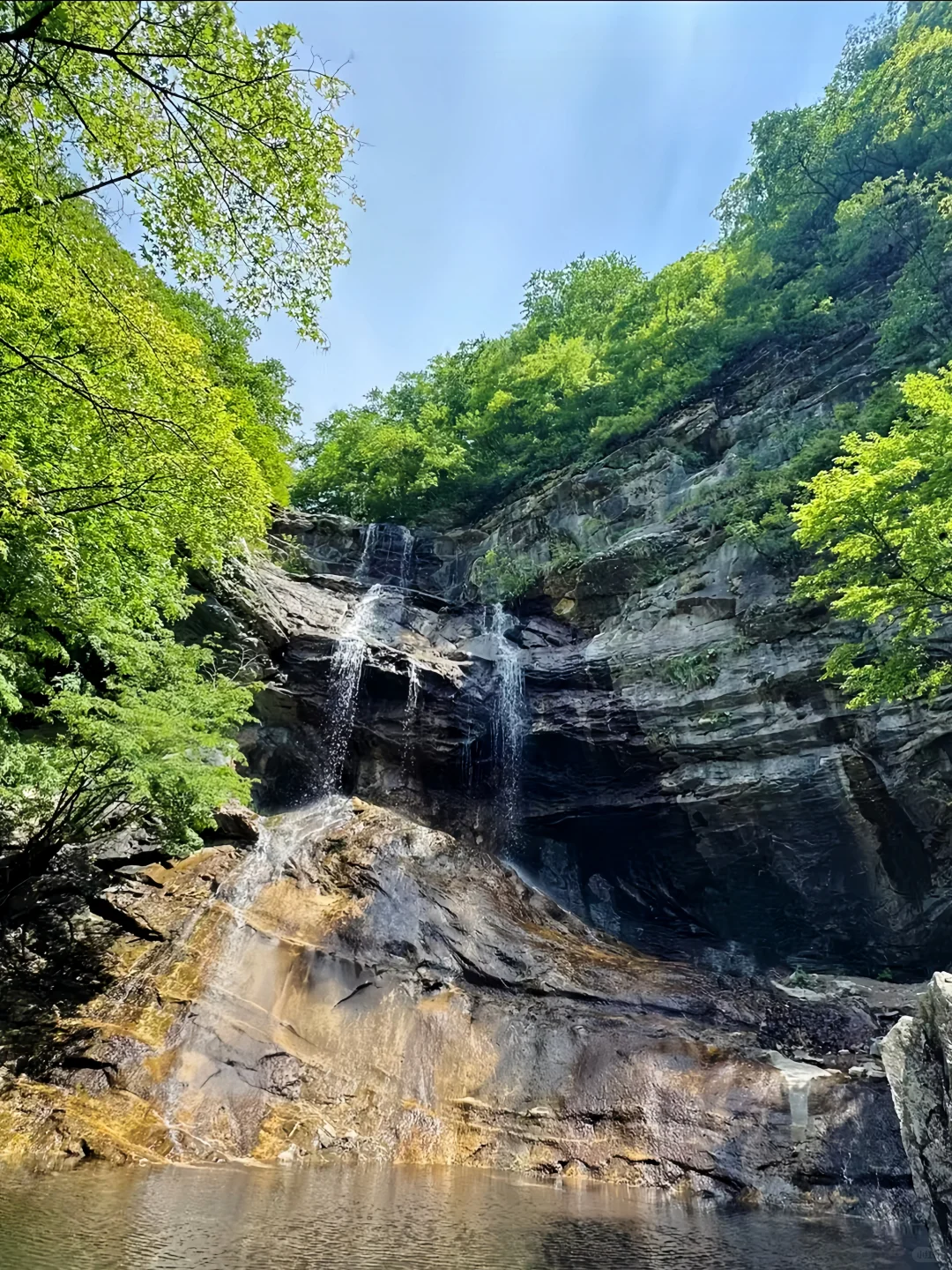 北京市区1.5h‼️小众高山飞瀑溯溪徒步路线