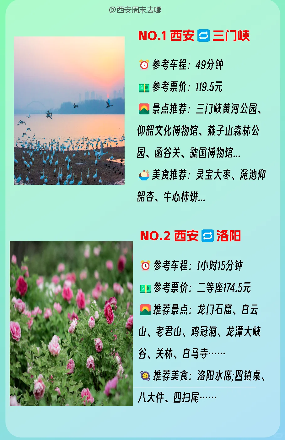 西安出发🚆高铁2h内直达的13个城市