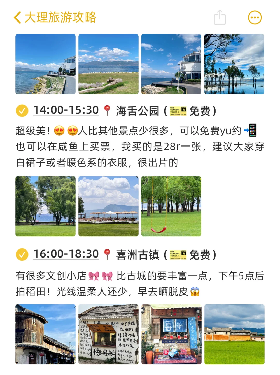 本j人对自己做的大理攻略很满意🥰