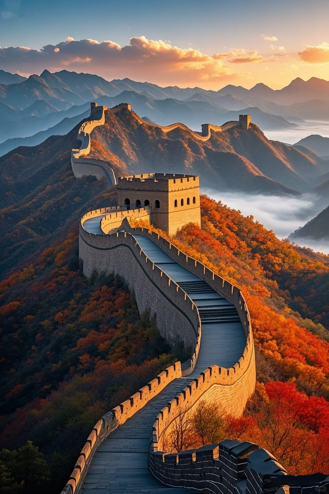 标题：🌟长城，绝美的历史画卷