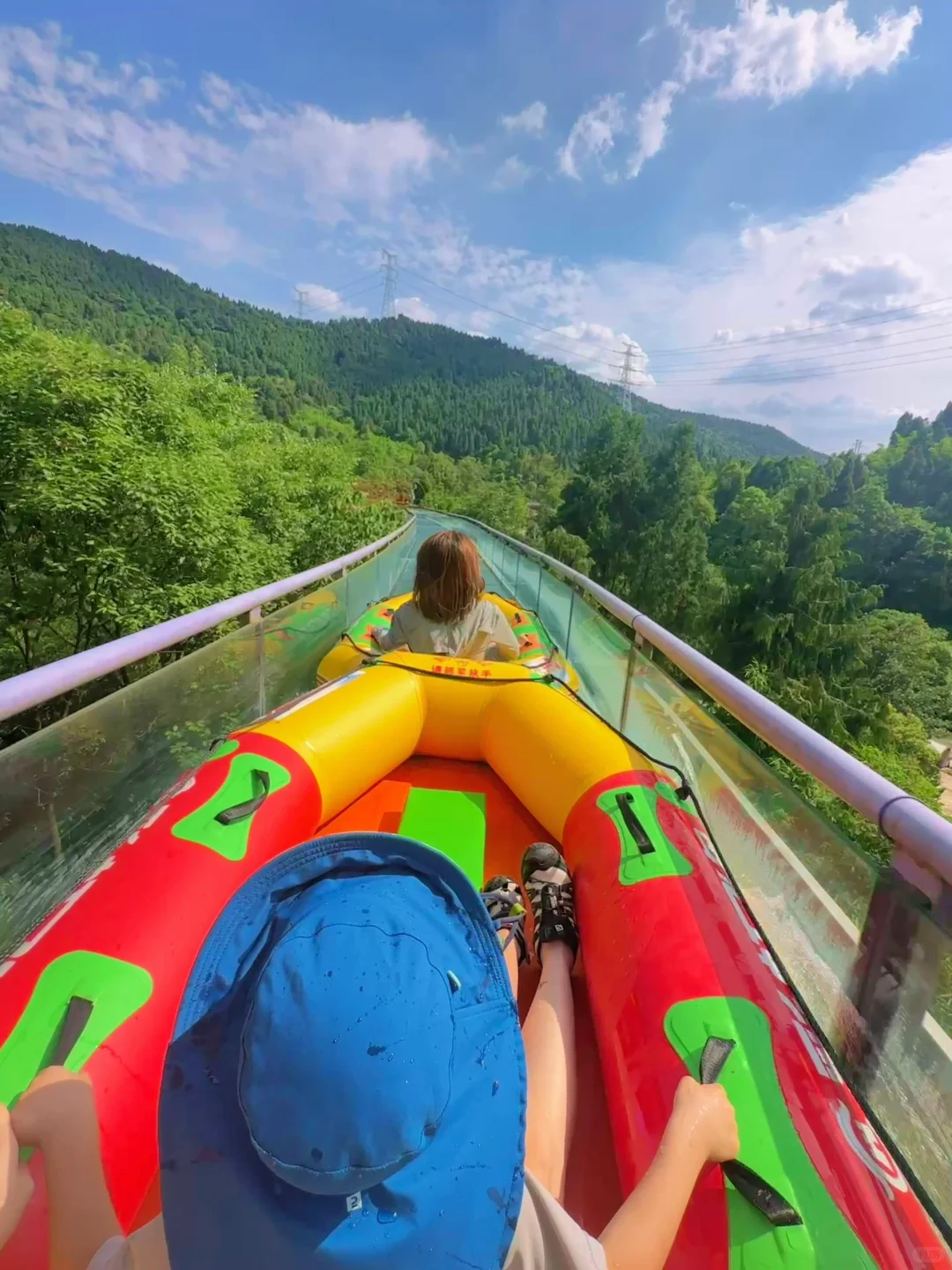 成都自己的长城!漂流🎢丛林过山车娃玩嗨了