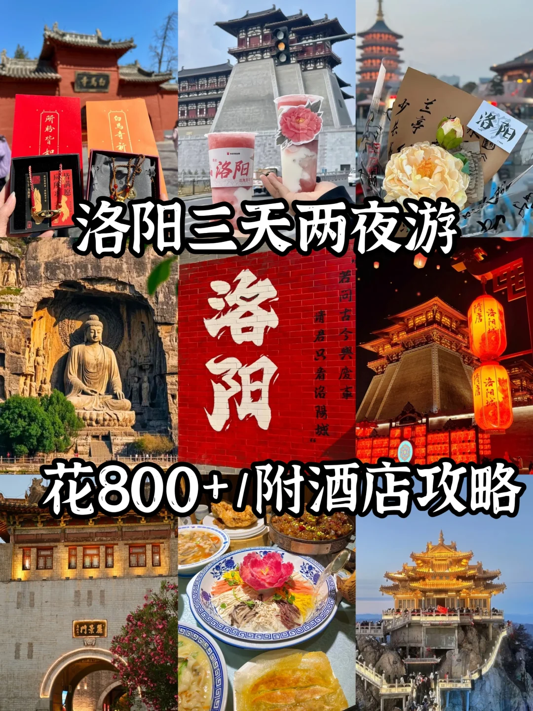 花800＋在洛阳三天两夜旅游！附订酒店攻略