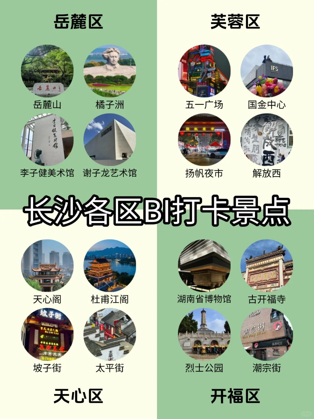 长沙景点区域分布❗️看完秒懂去哪玩