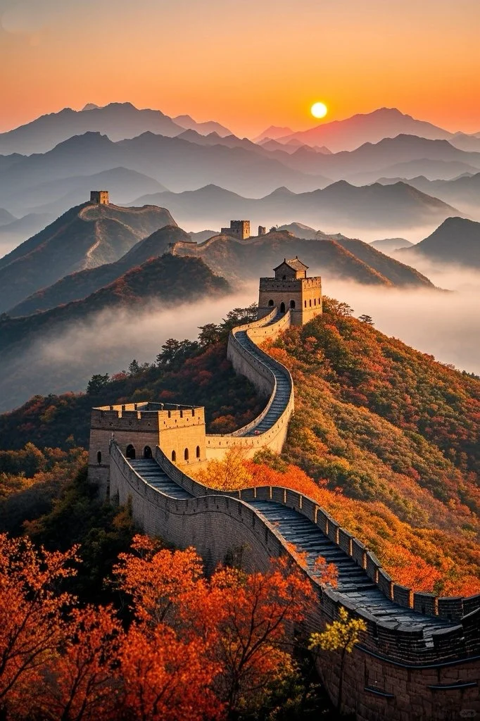 标题：🌟长城，绝美的历史画卷