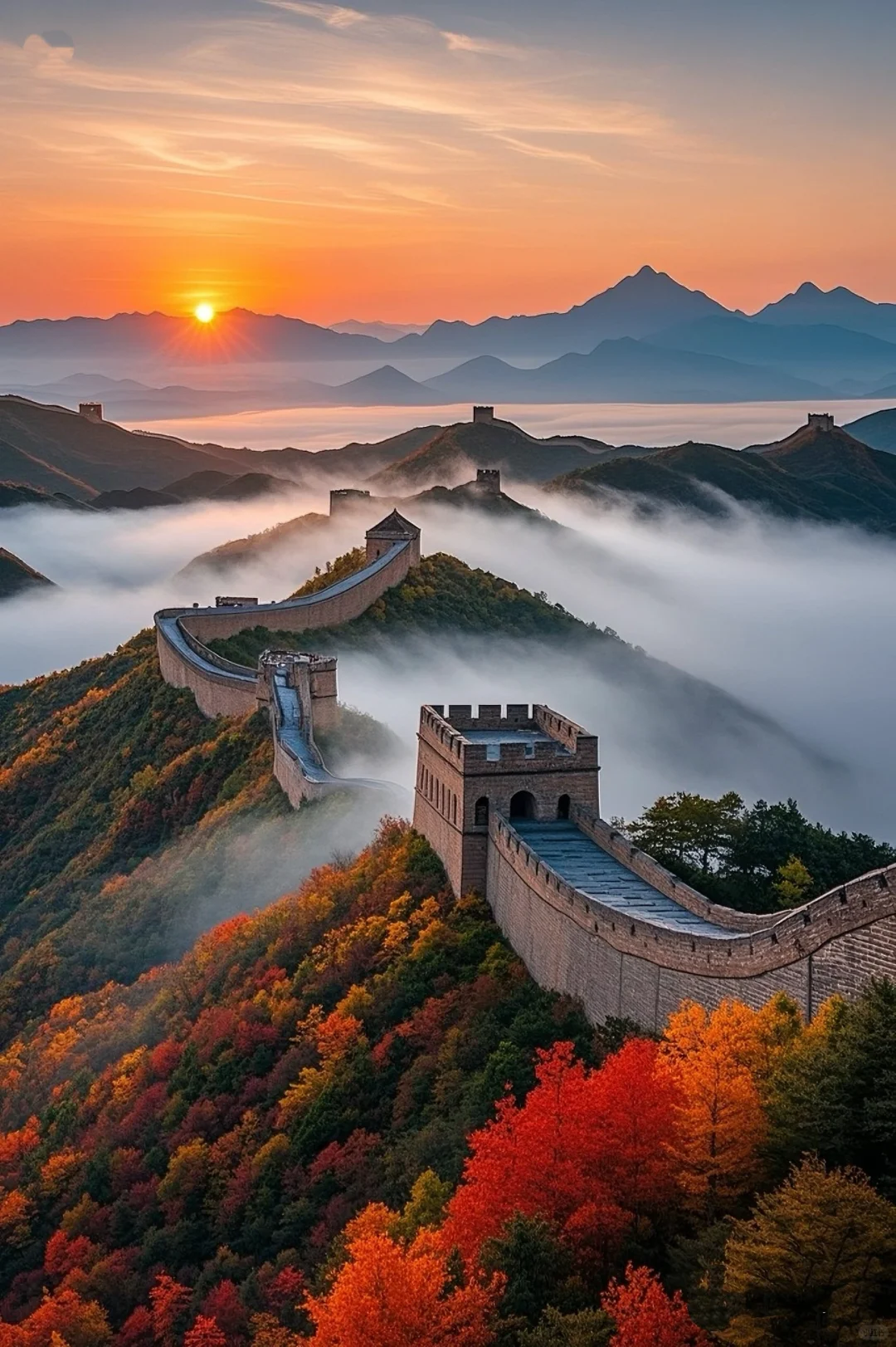 标题：🌟长城，绝美的历史画卷