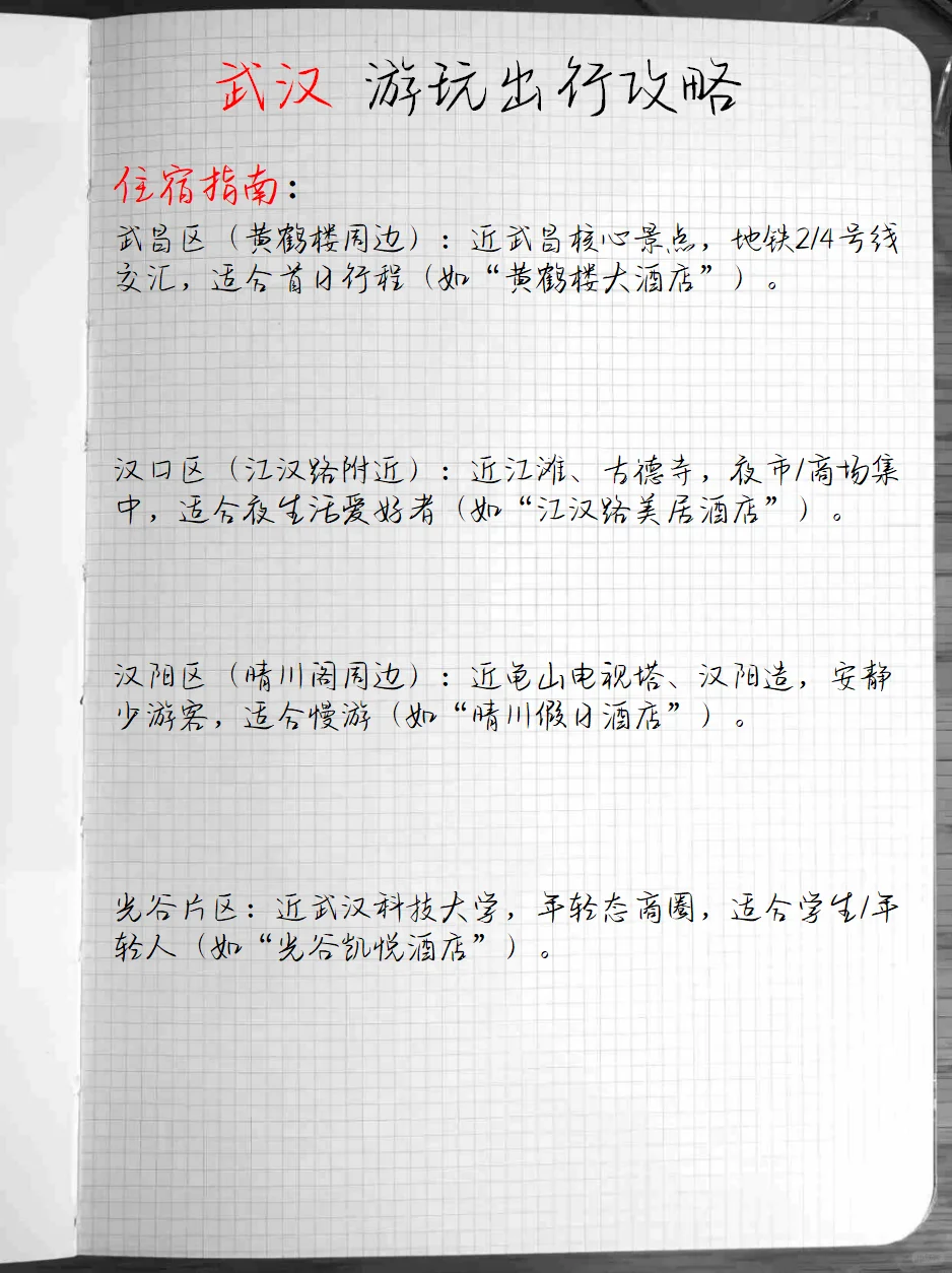 超全武汉旅游住宿攻略大放送🎆