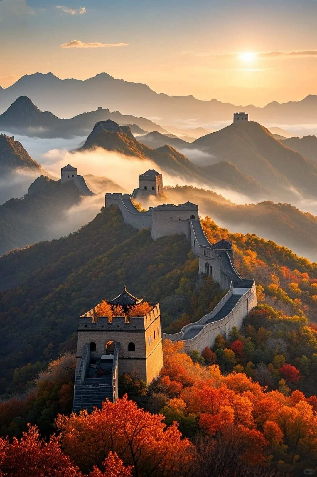 标题：🌟长城，绝美的历史画卷