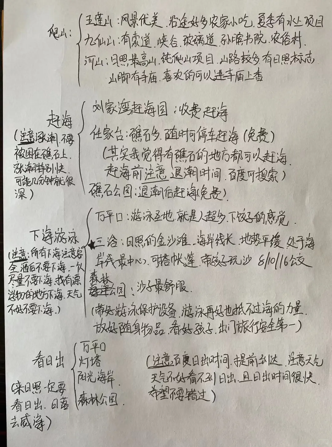 日照最全攻略，不接受反驳！