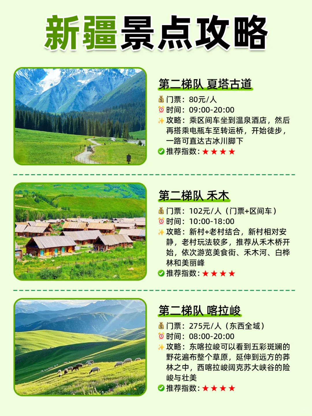 新疆景点段位图💁选出你心目中的top1❗