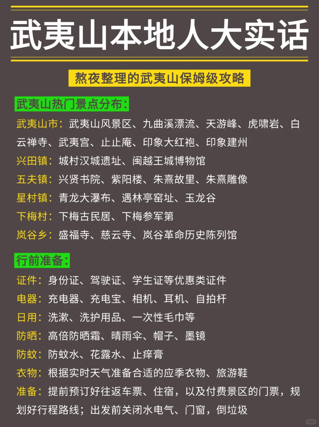 武夷山旅游（本地人实话版📢）