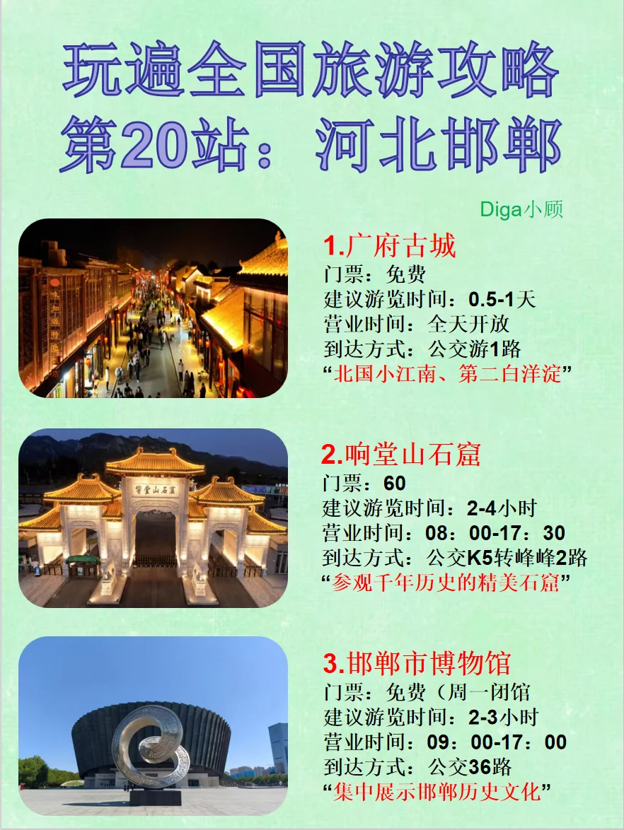 玩遍全国20站:✈️河北邯郸