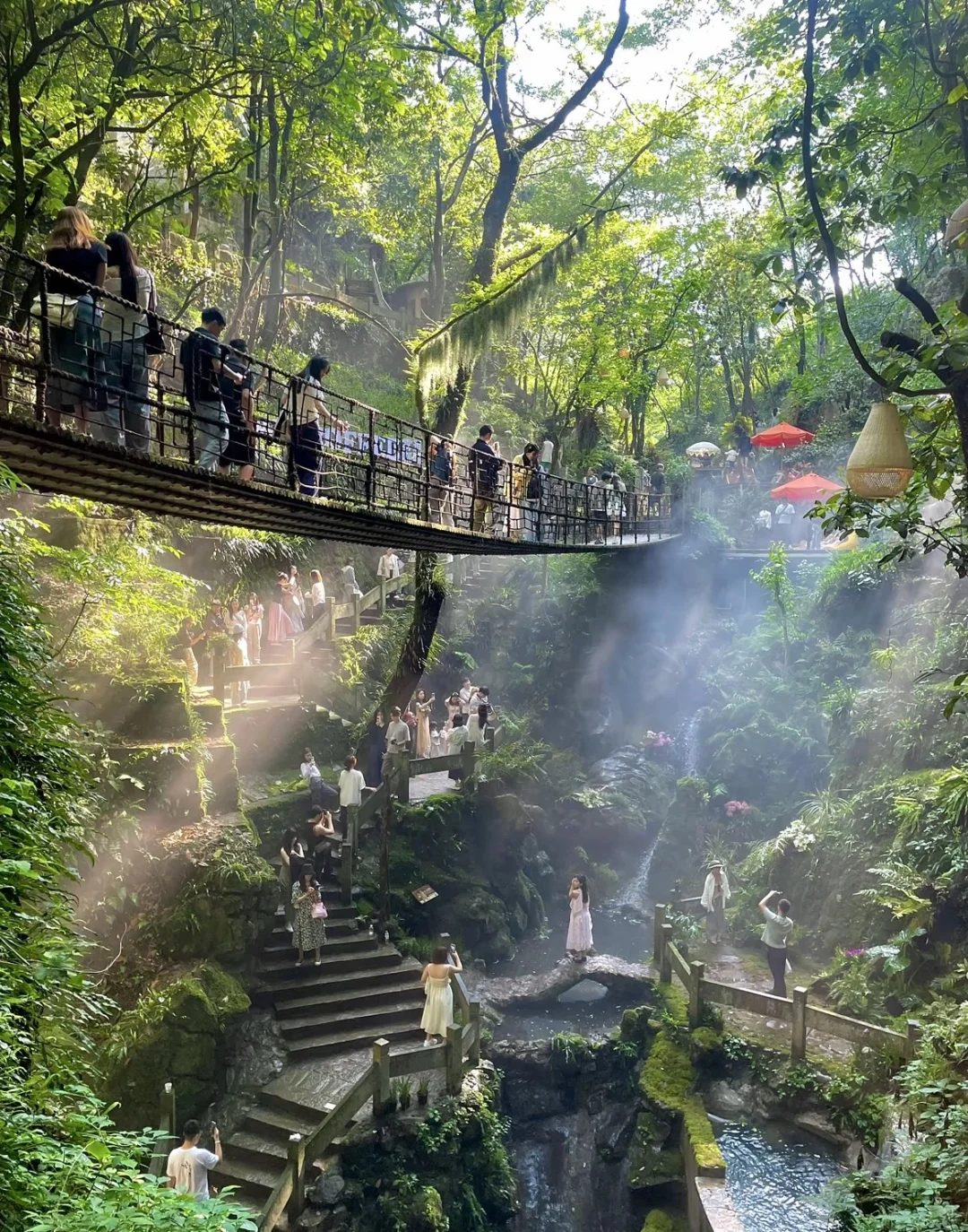 杭州避暑胜地「仙桥洞」绿野仙踪+ 丁达尔效应