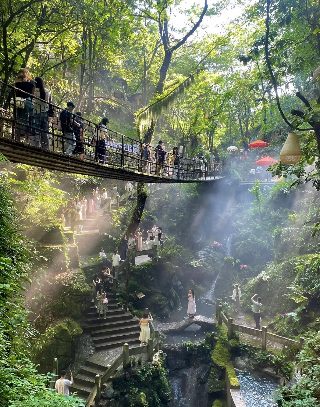 杭州避暑胜地「仙桥洞」绿野仙踪+ 丁达尔效应