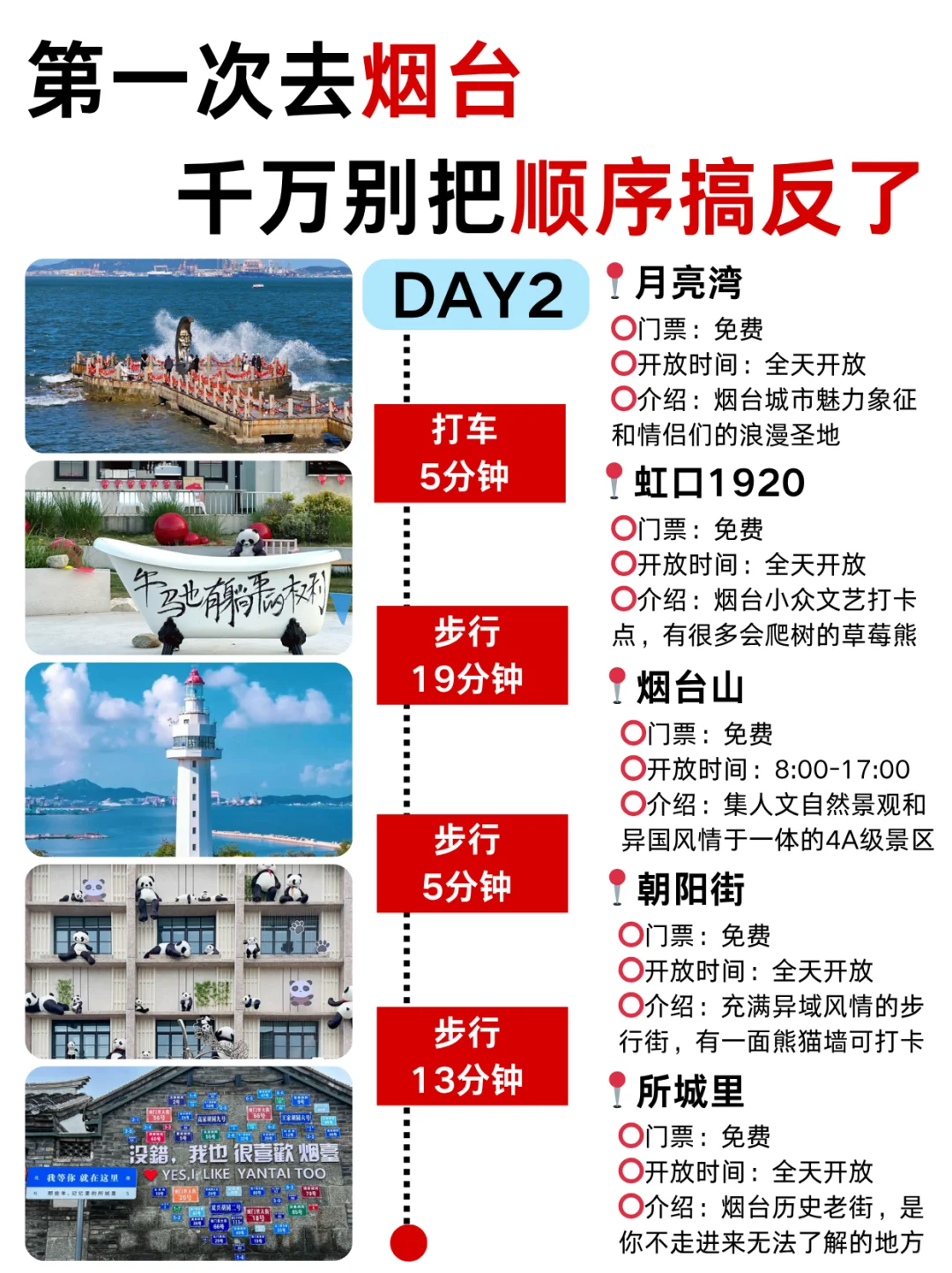 第一次去烟台✈️千万不要把游玩顺序搞反了