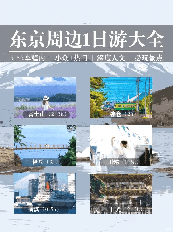 东京近郊一日游精选|小众热门线路一览