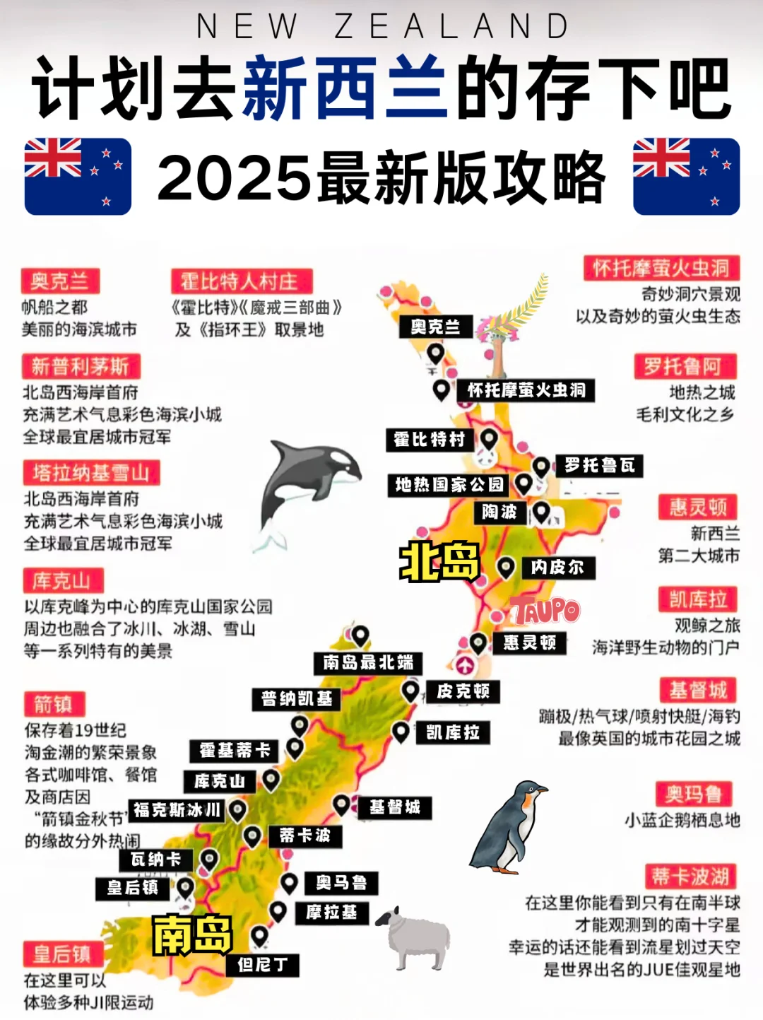 存下吧！很难找到的2025新西兰旅游攻略。。