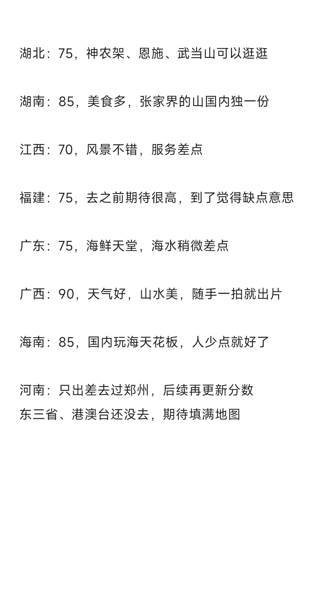 锐评各省旅游（实地体验版，纯个人感受）