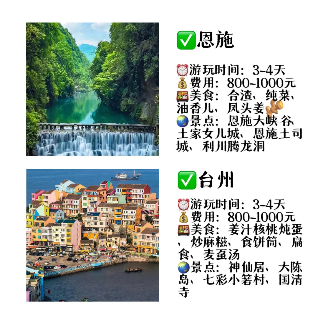 推荐9️⃣个冷门小众，但是舒服的旅游城市