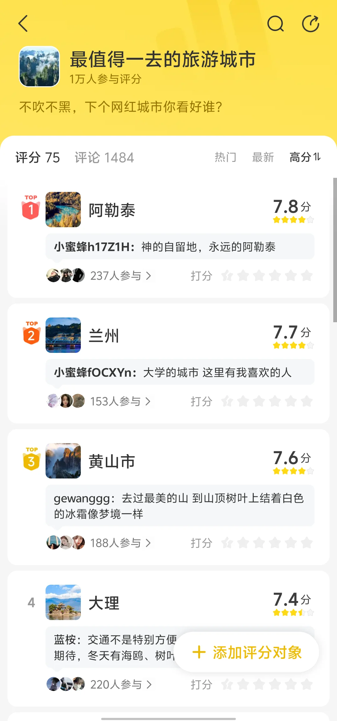 最值得去的旅游城市 TOP1竟然是！！