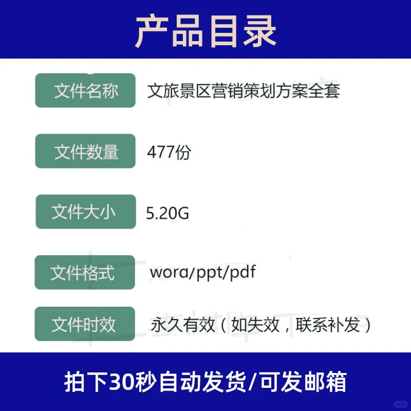 文旅策划宝库477套景区方案+合同+运营模板