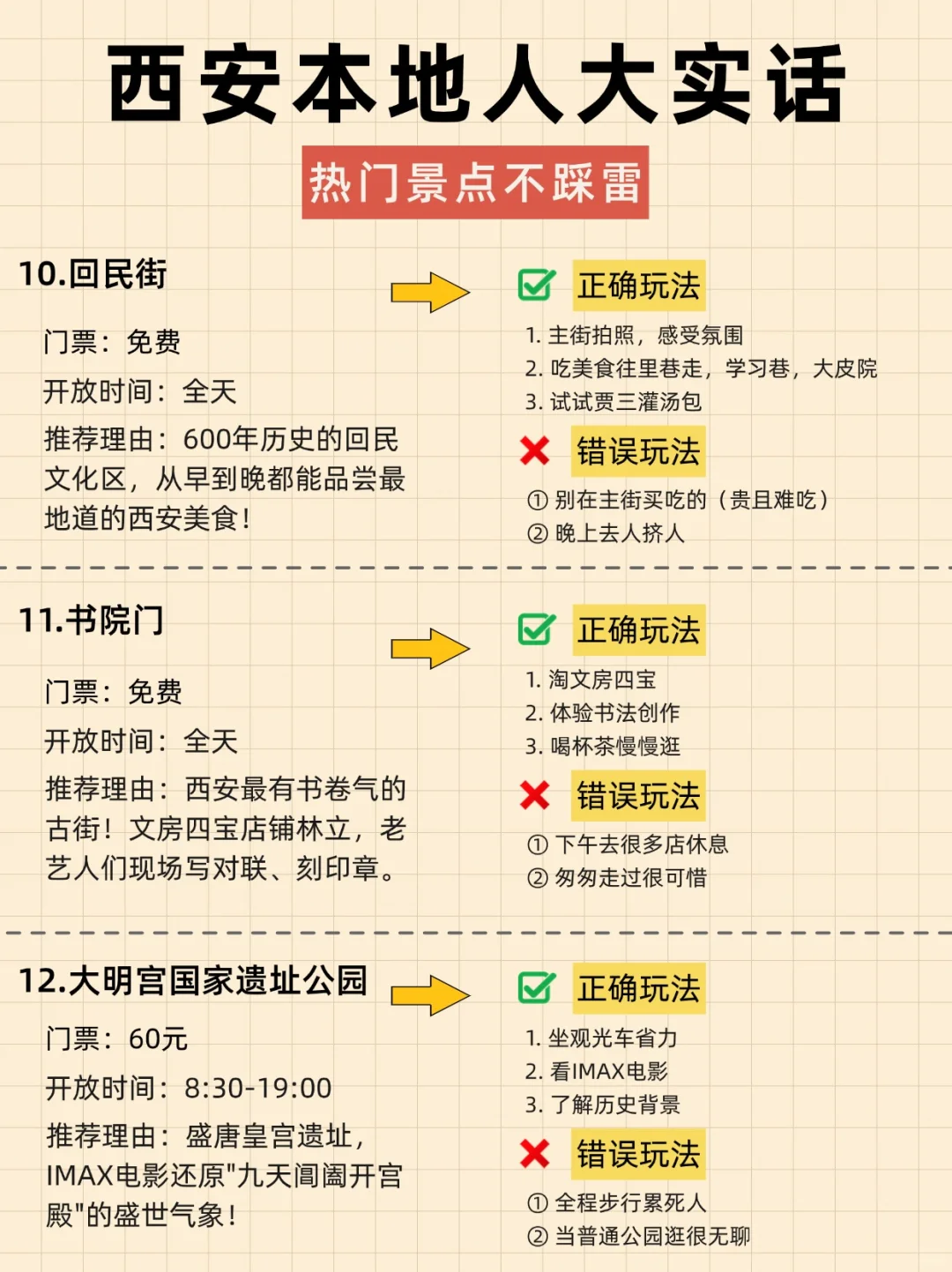 西安土著大实话‼️15个热门景点避坑💣