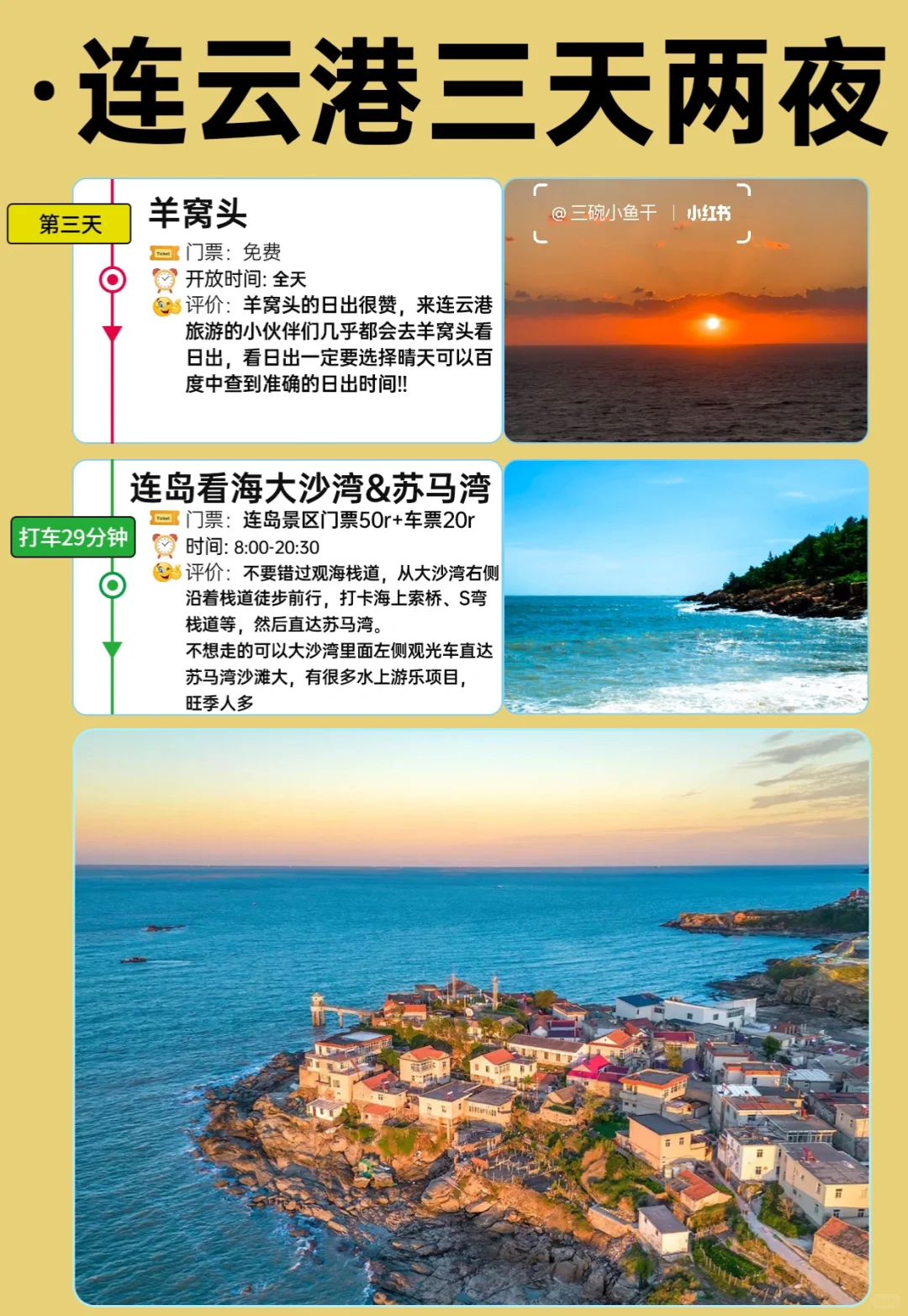 3⃣️天2⃣️夜连云港必打卡清淡🧾｜玩转山海