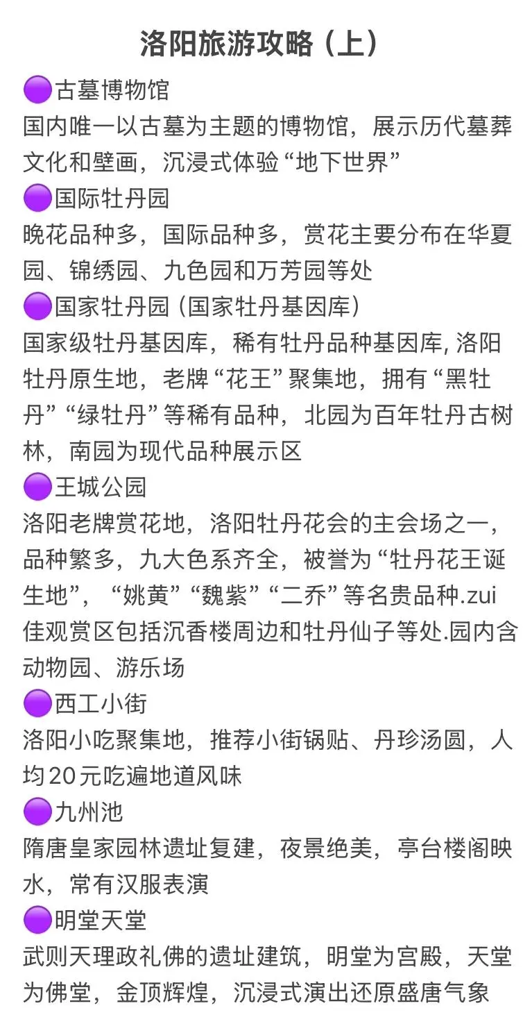 洛阳5日游攻略|十三朝古都的盛世华章