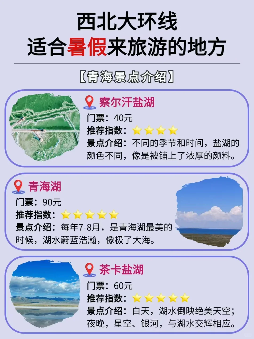 暑假旅游强推啊‼️青海大西北环线攻略✅。